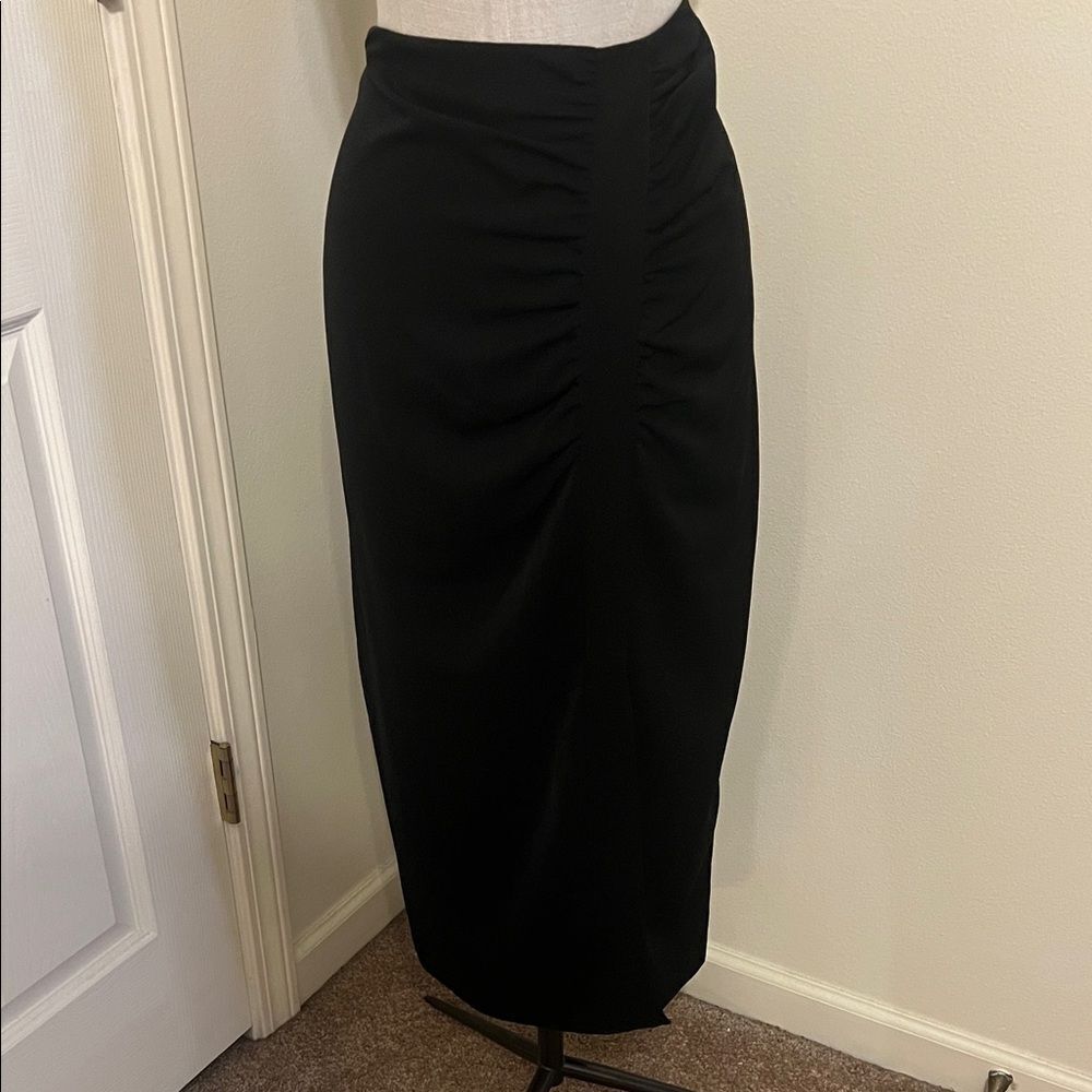 Zara Black Midi Skirt Size XL NWT